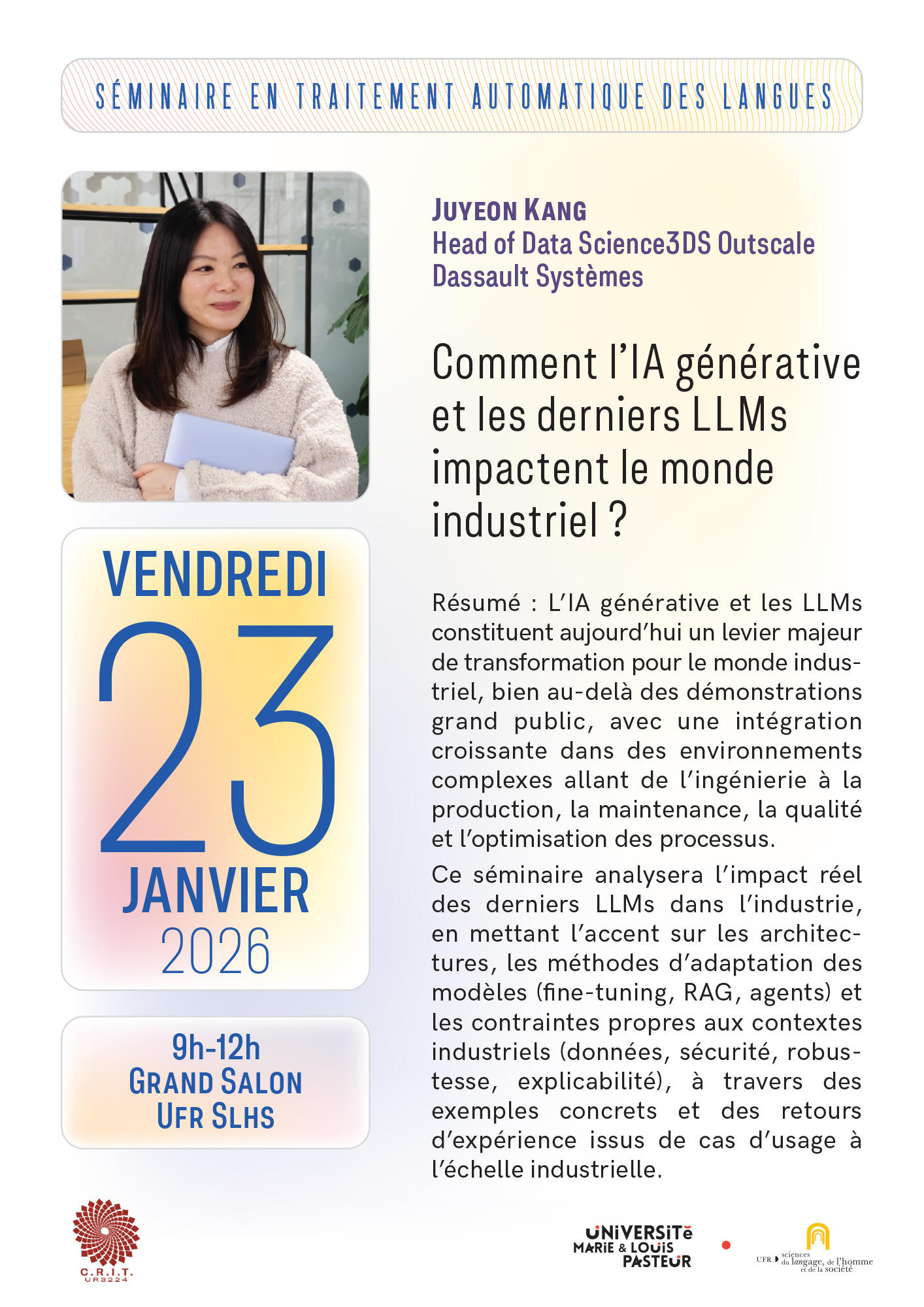 Séminaire en Traitement Automatique des Langues